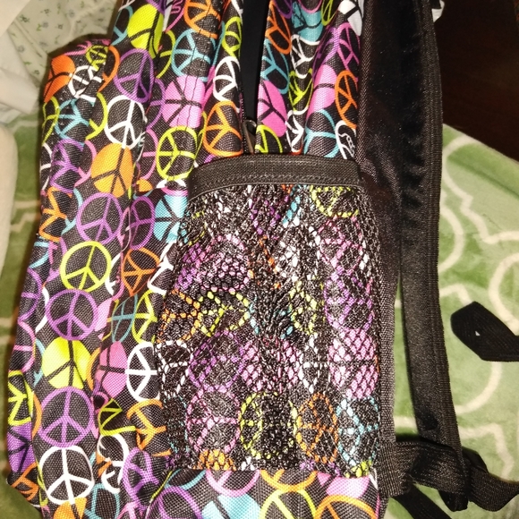 NWT Jansport Backpack PEACE SIGN DISCONTINUED PATTERN EARLY 2000 Back To School - Picture 5 of 6